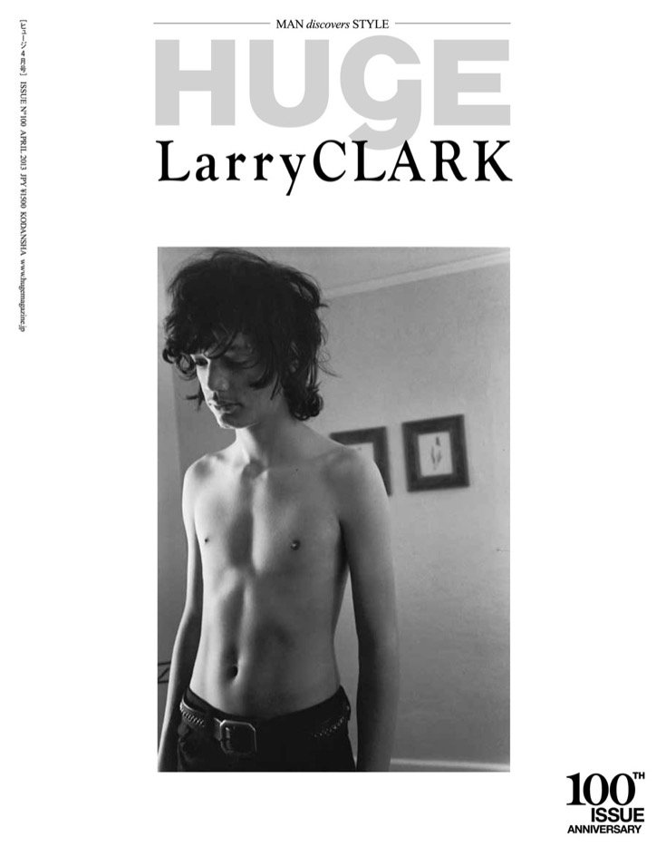 Couverture du 100e numéro de HUGE Magazine consacrée à Larry Clark