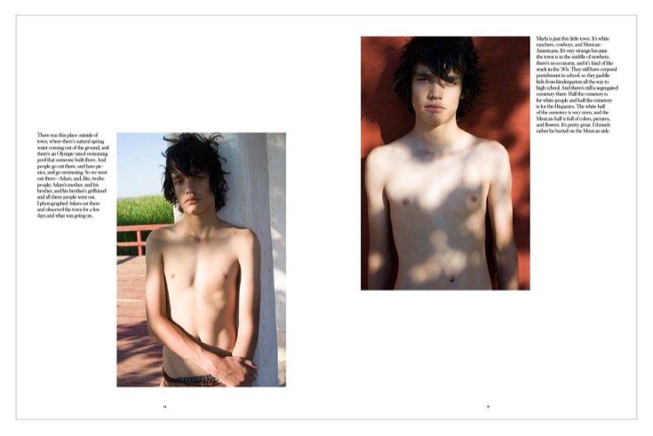 Portraits d’Adam Mediano près d’une source naturelle à Marfa