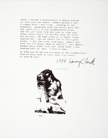 Photographie sans titre nº 41 du portfolio Teenage Lust de Larry Clark